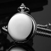 Relógio De Bolso Steampunk Prata Liso Corrente Clip Relíquia 4