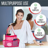 Bolso Rosa Plegable Para Organizador De Baño Portátil 3