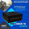 Mini Caixa Metalica Rack 15 - Onix -  Preto C Fechadura 2