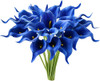 20 Flores Alcatraz Artificiales Mandys De Latex Azul 35cm 0