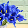 20 Flores Alcatraz Artificiales Mandys De Latex Azul 35cm 3