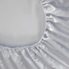 Sfoothome Silver Satin Bed Sheet Set , Satén Sábanas Queen S 2