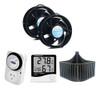Kit Ventilación Cooler 6 Pulgadas 2u Timer Htc Base De Apoyo 0