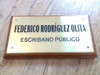 Placa / Chapa Profesional  Bronce - Plana 6