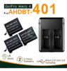 3 X Batería + Cargador Led Dual Gopro Hero4 Ahdbt-401 Usb Ne 1