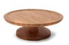 Plato Base Para Torta Con Pie De Madera De Bamboo 0