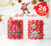 Plantillas Tazas Navidad Alfabeto Diseño Sublimar Navideñas 1