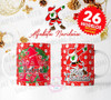 Plantillas Tazas Navidad Alfabeto Diseño Sublimar Navideñas 1