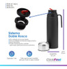 Set Matero Termo Acero Negro + Mate Termico Pampa Ecocuero 2