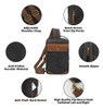 Bolso Bandolera De Lona, Mochila Cruzada 2