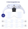 Lupa Linterna De Cabeza Luz Led Joyeria Electronica 5 Lentes 2