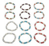 Pulseira Colorida, 12 Peças, 8 Mm, Miçangas, Elástica E Mode 1