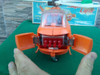 Antiguo Helicóptero Super Copter De Plastico C/caja A Pilas 6