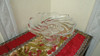 Centro Con Pie En Cristal Japones Forma De Hoja Miralo 0