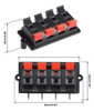 Bornera Para Bafle Rectangular Cable Pelado 8 Pines 4