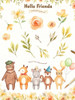Kit Imagenes Png Cliparts Animales Flores Acuarela Es41 2