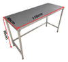 Bancada Mesa 110x40 Armario Inox Multiuso Restaurante 1