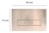 Tapa Tecla Rectangular Descarga Doble Niquel Ferrum Vta51-nq 1