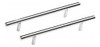 Puxador Móveis Haste Redonda Inox Escovado 224mm 02 Peças 0