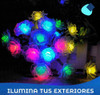 Luces Guirnalda Led Rosas Cristal Panel Solar Multicolor 1