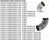Curva Corrugada A 45 6 Zinc 1