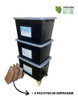 Composteira Doméstica Minhocário 150l Com Suporte E Minhocas 1