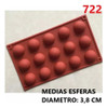 Molde De Silicona - Medias Esferas (*722) 1