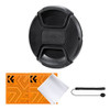 Kit 4 En 1 Tapa Lente Camara / Correa / 2 Paños K&f - 82 Mm 0