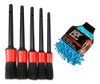 Kit 5 Brochas Pinceles Cepillo Detailing Auto + Microfibra 0
