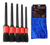 Kit 5 Brochas Pinceles Cepillo Detailing Auto + Microfibra 0