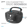 Reproductor Portátil De Cd Y Radio Am/fm, Negro, Compacto 5
