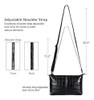 Befen Cuero Negro Chic Cocodrilo Cocodrilo Muñequera Clutch 3