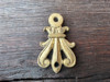 Antiguo Aplique De Bronce 3,2 Ancho X 5,3 Alto X 3mm Espesor 0
