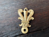 Antiguo Aplique De Bronce 3,2 Ancho X 5,3 Alto X 3mm Espesor 2