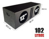 Caja Acústica Doble 12 Pulgadas 102 Litros 0