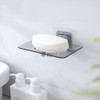 Soporte Para Jabón Transparente Adhesivo Con Drenaje 3