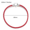 Jmqjewelry Cuero Rojo Charm Trenzado Cahrms Para Pulseras Ni 2
