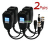 2 Pares Coaxial Cctv Bnc Conector Alimentación Video Balun T 1 2 Pares Coaxial Cctv Bnc Conector Alimentación Video Balun T 1