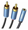 Rca A 3.5 Mm, Millso 3.5 Mm Hembra A 2 Rca Adaptador De Audi 0