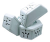 Pack 4 Adaptador Triple Enchufe Piramidal Blanco Vr 1