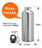 Garrafa Academia Squeeze Alumínio Vermelha 750ml Mosquetão 2