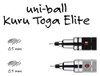 Lápis Mecânico Uni-ball Kuru Toga Elite 0,5 Mm Com Recargas 6