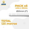 Caño Corrugado Blanco 1 Pulgada X 25mts Iram X5 Genrod 1