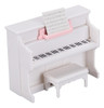 Casa De Bonecas Piano Com Banco Grande Piano Modelo Branco 7