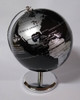 Globo Terráqueo Gloter 14 Cm De Diámetro Negro Y Plateado 2