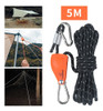 Cabide De Corda De Catraca De Polia Tensor De 6mm 5m Preto 3
