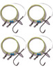 Kit 4 Lineas Linea Fondo Pesca Bagre De Mar Anzuelo 8/0 0