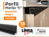 Perfil C Manija Mcli18n Aluminio Negro Grupo Euro 3 Mts 1