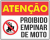 Placa Ps 2mm 40x30 Proibido Empinar Moto 0