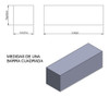Barra Cuadrada De Pa6, Grilon # 70 X 70 X 1000 Mm Me 1